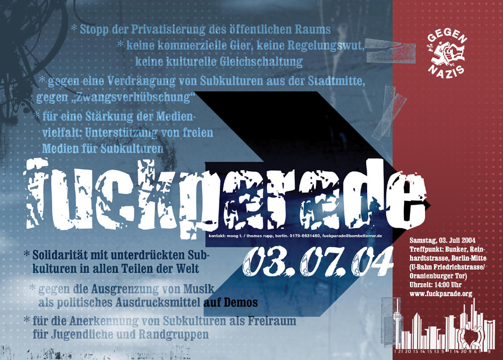Fuckparade Flyer 2004: Vorderseite